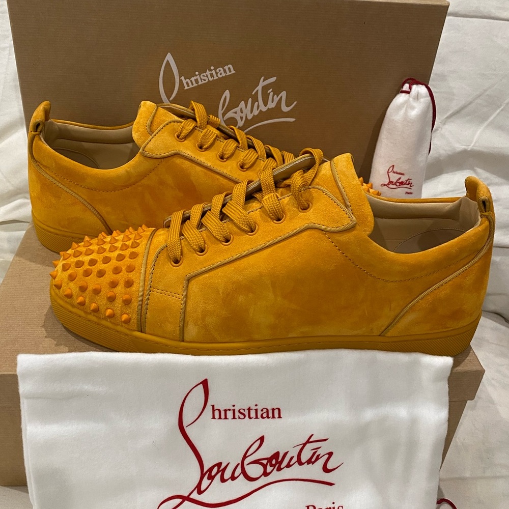New Men’s Christian Louboutin Junior Spikes Orlato Sneakers Sz 47/14US